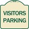 Signmission Designer Series Visitors Parking, Tan & Green Heavy-Gauge Aluminum Sign, 18" x 18", TG-1818-24618 A-DES-TG-1818-24618 - alternate 1